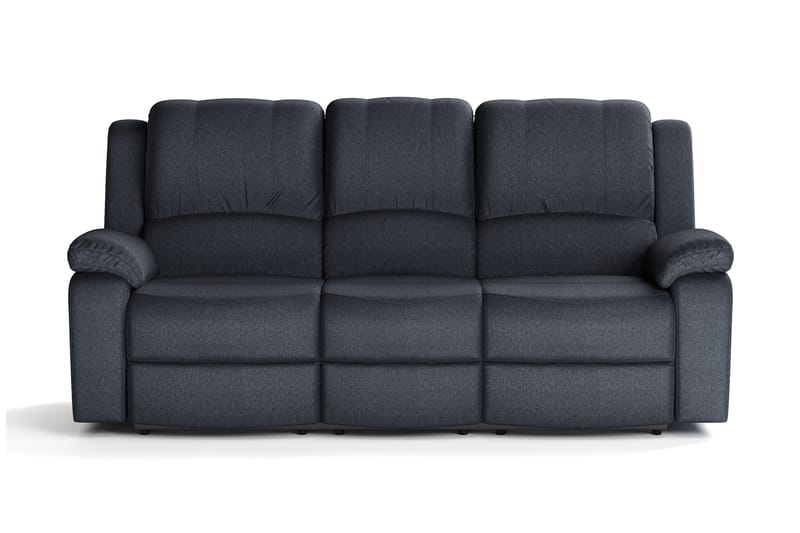 Norbo Recliner Sofagruppe 3+1 - Fällbar sofa lenestol - Kinosofa i Stoff - Svart - Møbler - Sofaer - Sofagrupper
