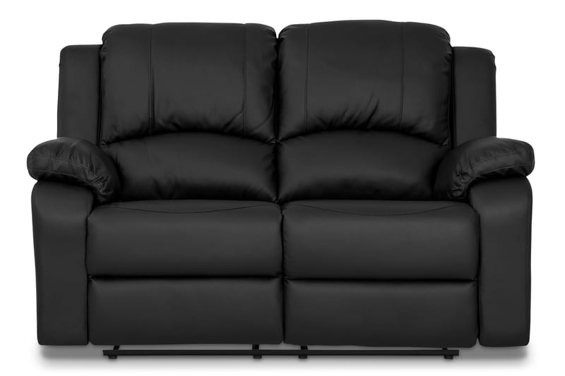 Norbo Recliner Sofagruppe 3+2 - Fällbar sofa lenestol - Kinosofa i kunstskinn - Svart - Møbler - Sofaer - Sofagrupper