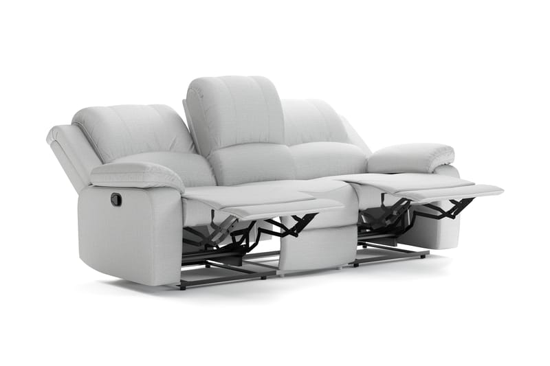 Norbo Recliner Sofagruppe 3+2 - Fällbar sofa lenestol - Kinosofa i Stoff - Grå - Møbler - Sofaer - Sofagrupper