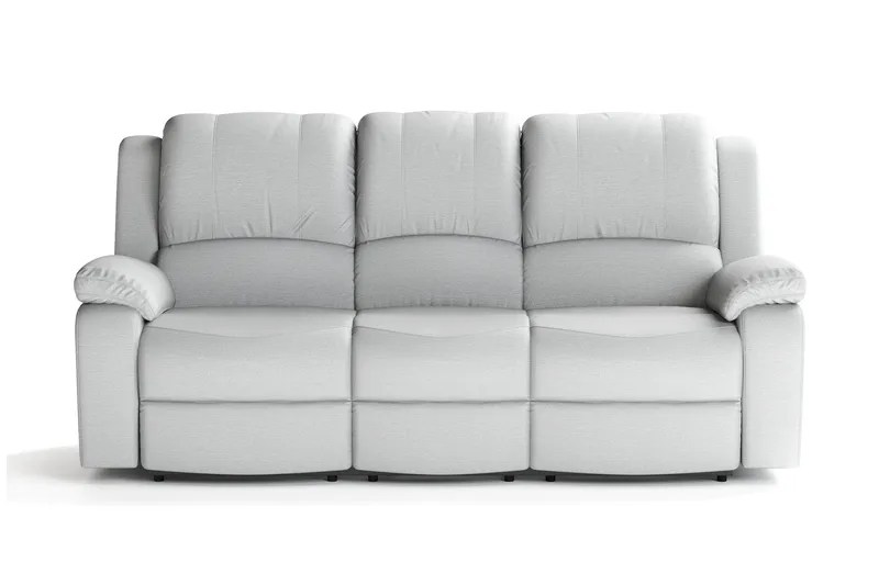 Norbo Reclinersofa - Fällbar sofa 3-seter - Kinosofa i stoff - Lysegrå - Møbler - Sofaer - Sofa 3 seter
