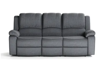 Norbo Reclinersofa - Fällbar sofa 3-seter - Kinosofa i stoff - Mørkegrå - Møbler - Sofaer - Sofa 3 seter