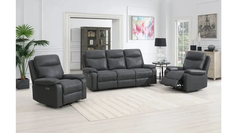 Norvian reclinersofa 3-seter elektrisk - Svart - Møbler - Sofaer - Reclinersofaer