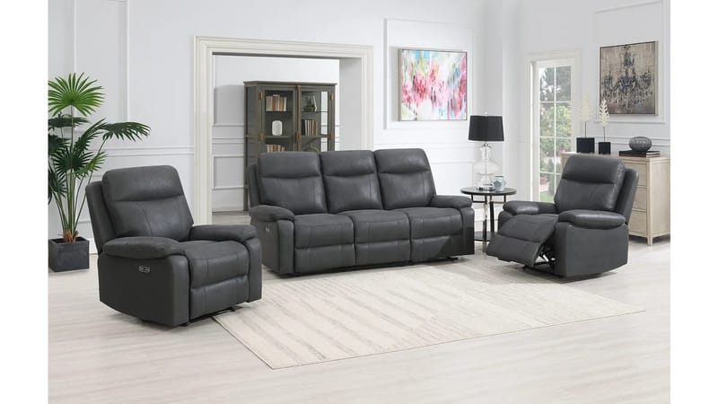 Norvian reclinersofa 3-seter elektrisk - Svart - Møbler - Sofaer - Sofa 3 seter