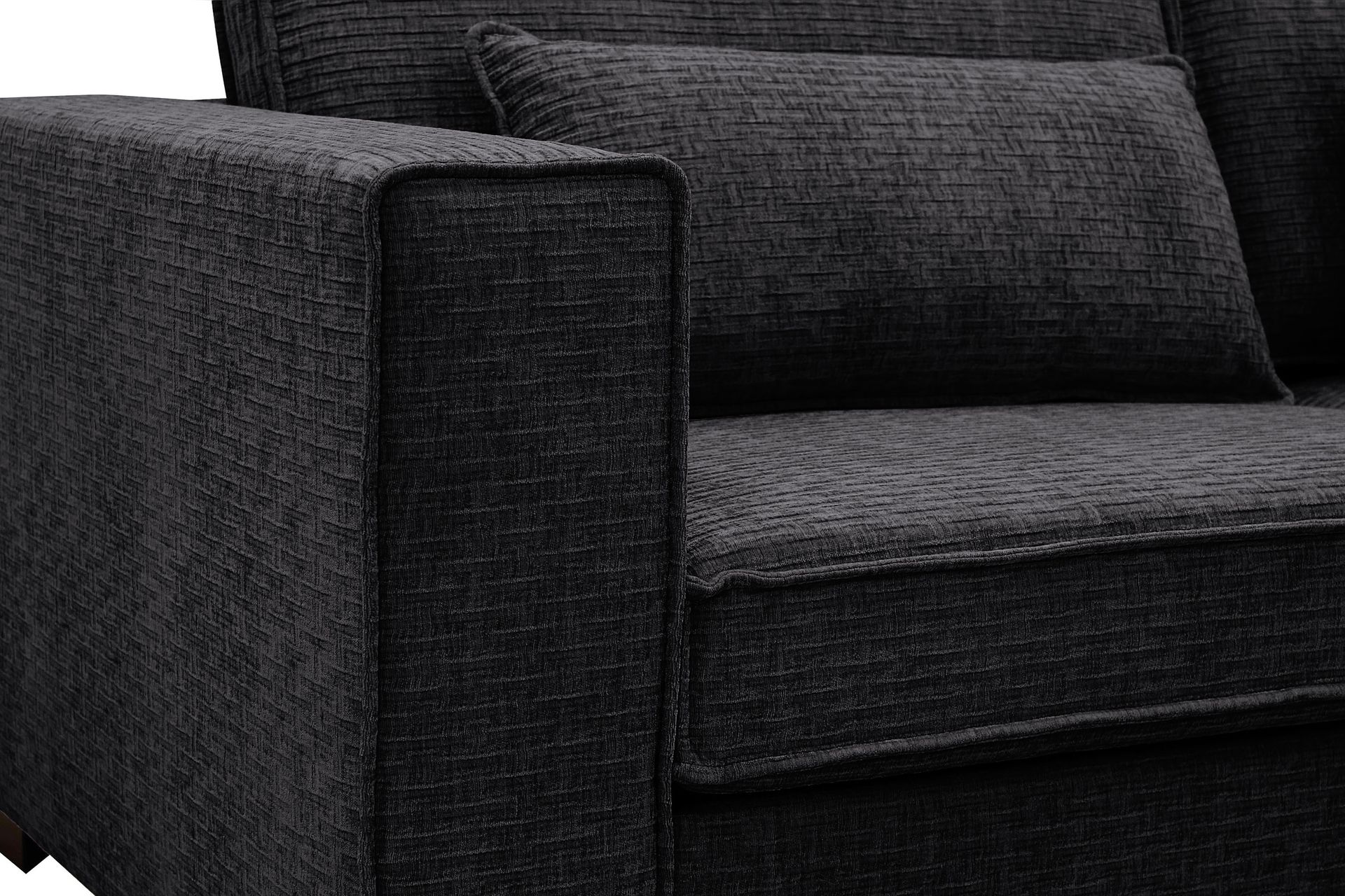 Nova 4-seters Høyrevendt L-formet Sjeselongsofa i Manchester - Grå - Møbler - Sofaer - Sofa med sjeselong