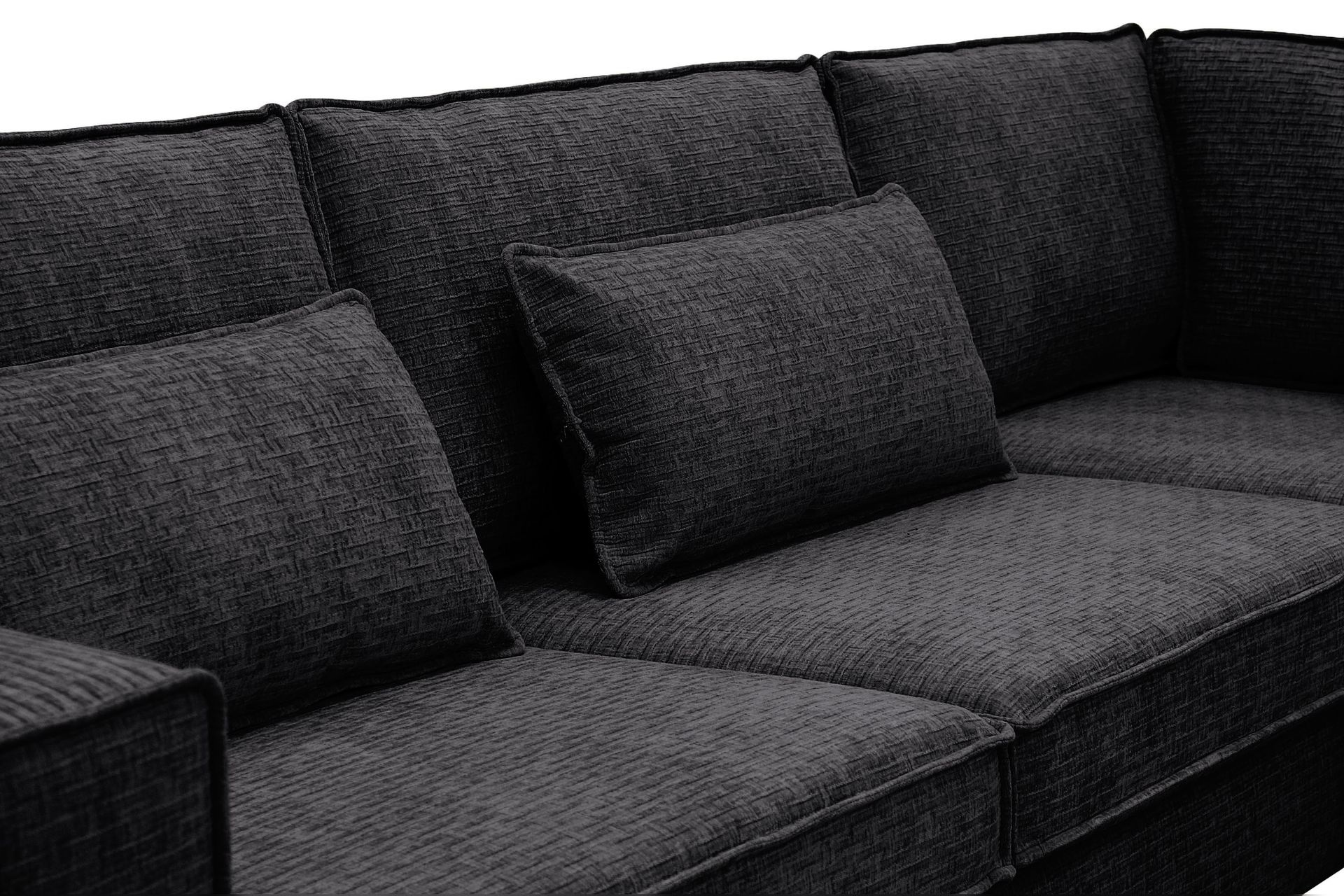 Nova 4-seters Høyrevendt L-formet Sjeselongsofa i Manchester - Grå - Møbler - Sofaer - Sofa med sjeselong