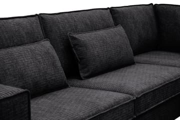 Nova 4-seters Høyrevendt L-formet Sjeselongsofa i Manchester - Grå - Møbler - Sofaer - Sofa med sjeselong