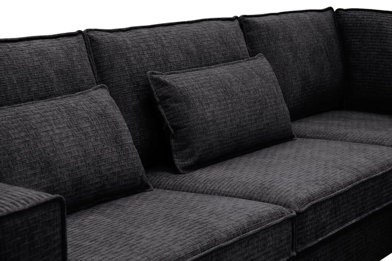 Nova 4-seters Høyrevendt L-formet Sjeselongsofa i Manchester - Grå - Møbler - Sofaer - Sofa med sjeselong