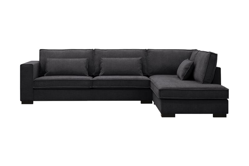 Nova 4-seters Høyrevendt L-formet Sjeselongsofa i Manchester - Grå - Møbler - Sofaer - Sofa med sjeselong