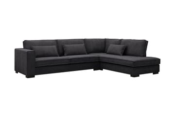 Nova 4-seters Høyrevendt L-formet Sjeselongsofa i Manchester - Grå - Møbler - Sofaer - Sofa med sjeselong