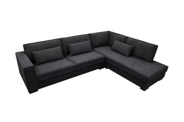 Nova 4-seters Høyrevendt L-formet Sjeselongsofa i Manchester - Grå - Møbler - Sofaer - Sofa med sjeselong