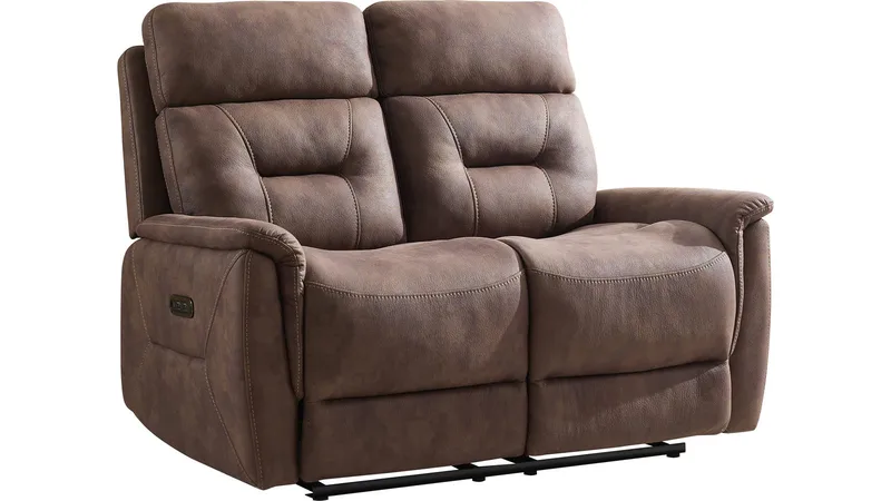 Novira 2-seters reclinersofa elektrisk, Brun
