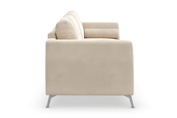 Ocean Lyx 2-seter Sofa med Nakkeruller 223 cm i Stoff - Beige - Møbler - Sofaer - Fløyel sofaer