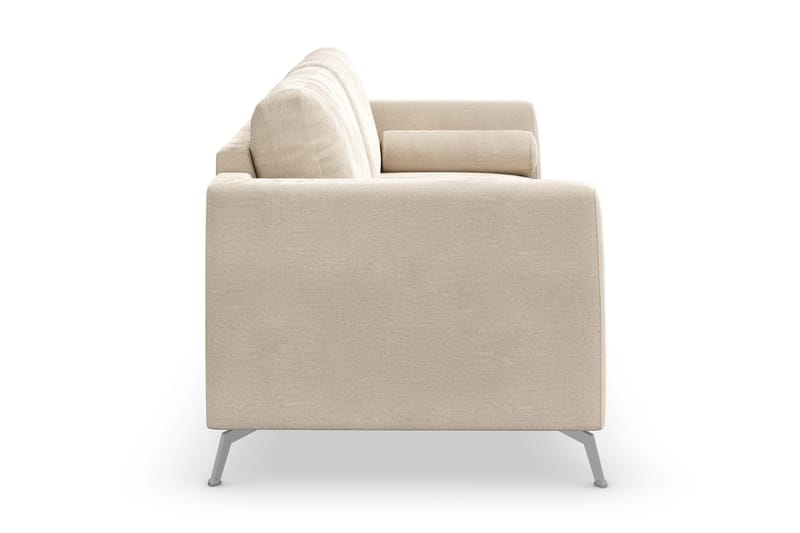 Ocean Lyx 2-seter Sofa med Nakkeruller 223 cm i Stoff - Beige - Møbler - Sofaer - Fløyel sofaer