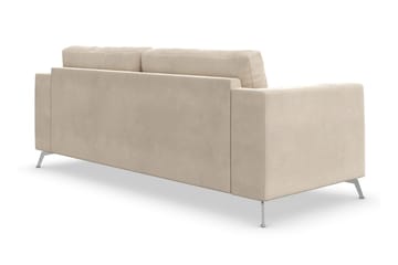 Ocean Lyx 2-seter Sofa med Nakkeruller 223 cm i Stoff - Beige - Møbler - Sofaer - Fløyel sofaer