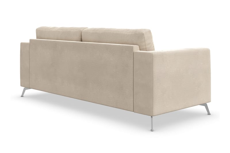 Ocean Lyx 2-seter Sofa med Nakkeruller 223 cm i Stoff - Beige - Møbler - Sofaer - Fløyel sofaer