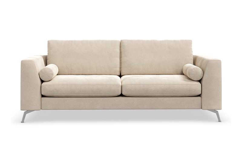 Ocean Lyx 2-seter Sofa med Nakkeruller 223 cm i Stoff, Beige