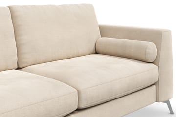 Ocean Lyx 2-seter Sofa med Nakkeruller 223 cm i Stoff - Beige - Møbler - Sofaer - Fløyel sofaer