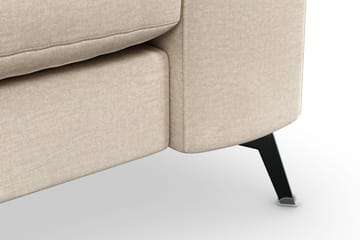 Ocean Lyx 3-seter Fløyelssofa med Nakkeruller - Beige - Møbler - Sofaer - Fløyel sofaer