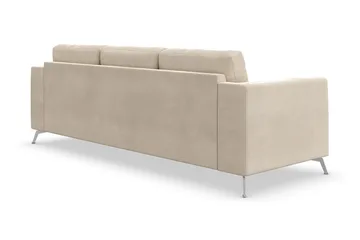 Ocean Lyx 3-seters Fløyelssofa - Beige - Møbler - Sofaer - Fløyel sofaer