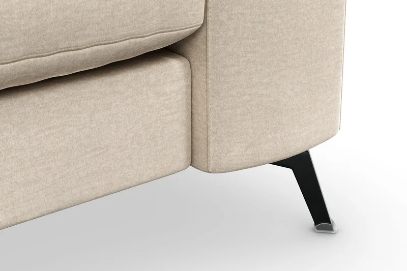 Ocean Lyx 3-seters Fløyelssofa - Beige - Møbler - Sofaer - Fløyel sofaer