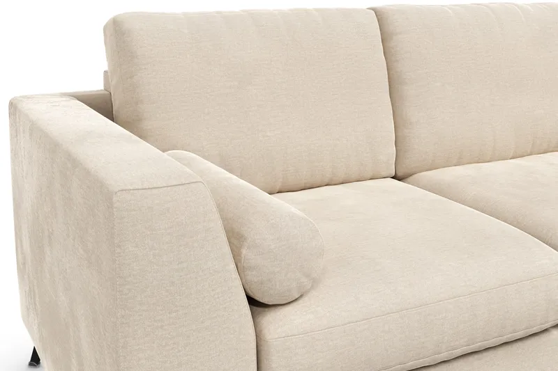 Ocean Lyx 3-seters Fløyelssofa - Beige - Møbler - Sofaer - Fløyel sofaer
