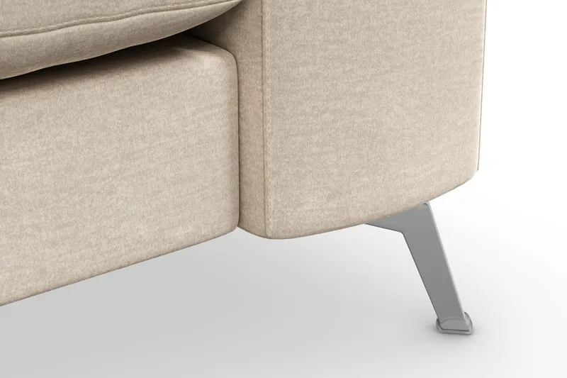 Ocean Lyx 3-seters Fløyelssofa - Beige - Møbler - Sofaer - Fløyel sofaer