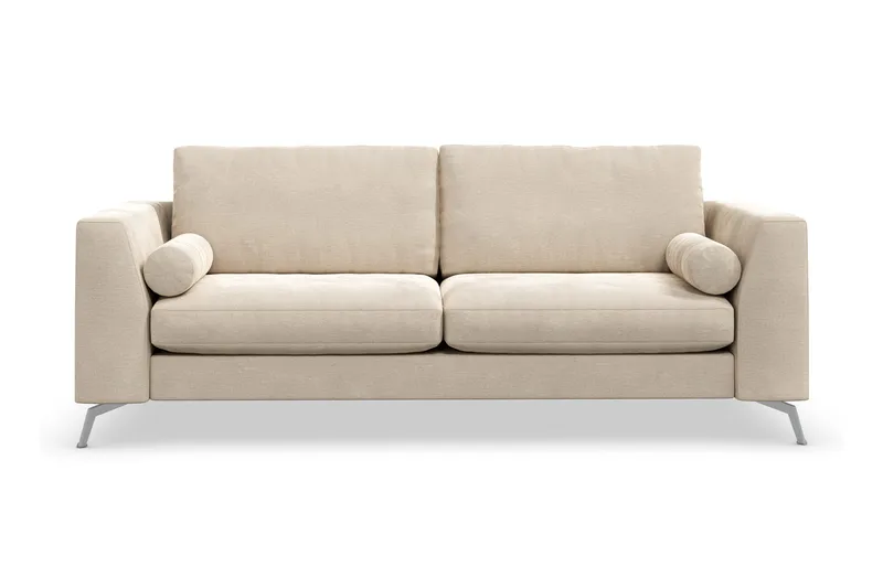 Ocean Lyx 3-seters Fløyelssofa, Beige