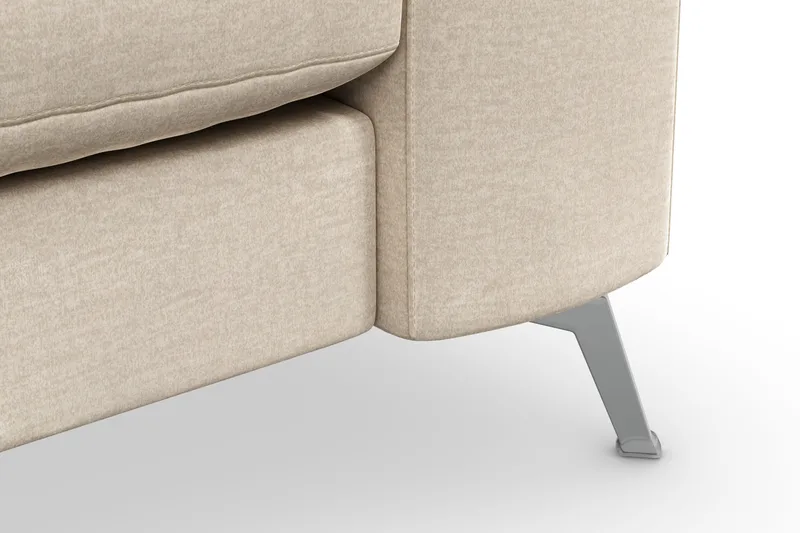 Ocean Lyx 3-seters Fløyelssofa - Beige - Møbler - Sofaer - Fløyel sofaer