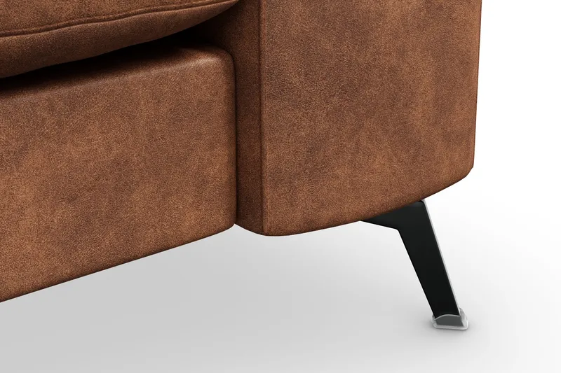 Ocean Lyx 3-seters Sofa i Kunstlær - Brun - Møbler - Sofaer - Skinnsofaer