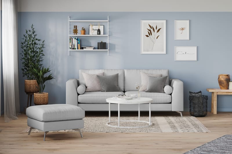 Ocean Lyx 3-seters Stoffsofa - Grå - Møbler - Sofaer - Sofa 3 seter
