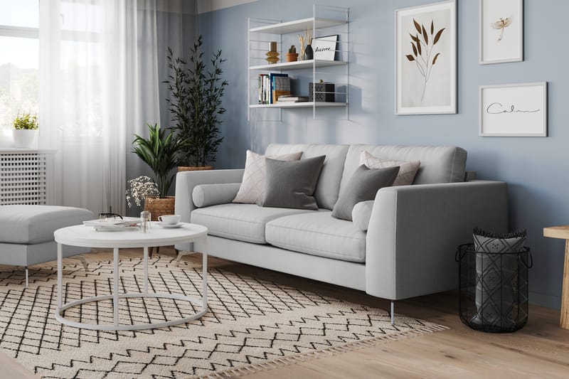 Ocean Lyx 3-seters Stoffsofa - Grå - Møbler - Sofaer - Sofa 3 seter
