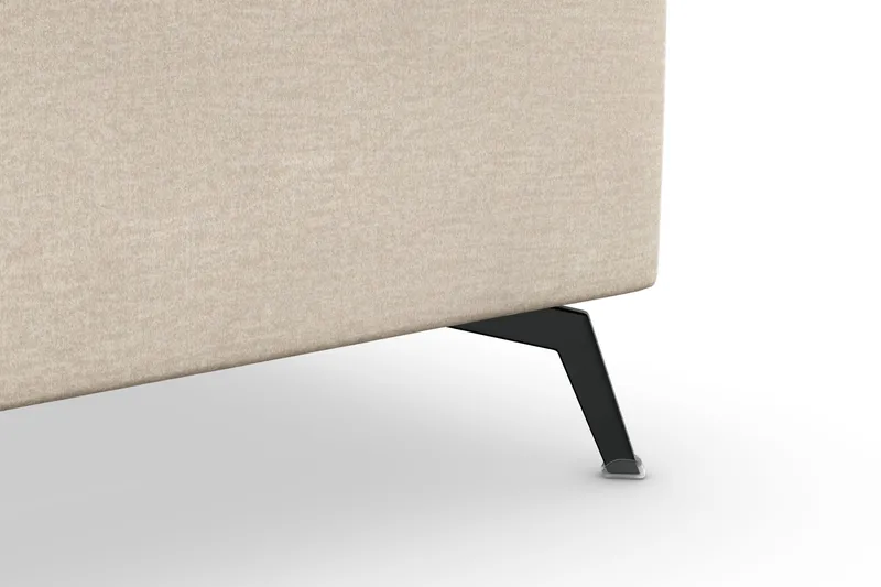 Ocean Lyx 5-seters Vendbar L-formet Hjørnesofa i Fløyel - Beige - Møbler - Sofaer - Hjørnesofa