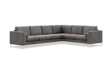 Ocean Lyx 5-seters Vendbar L-formet Hjørnesofa i Manchester - Mørk grå - Møbler - Sofaer - Hjørnesofa