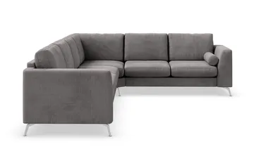 Ocean Lyx 5-seters Vendbar L-formet Hjørnesofa i Manchester - Mørk grå - Møbler - Sofaer - Hjørnesofa