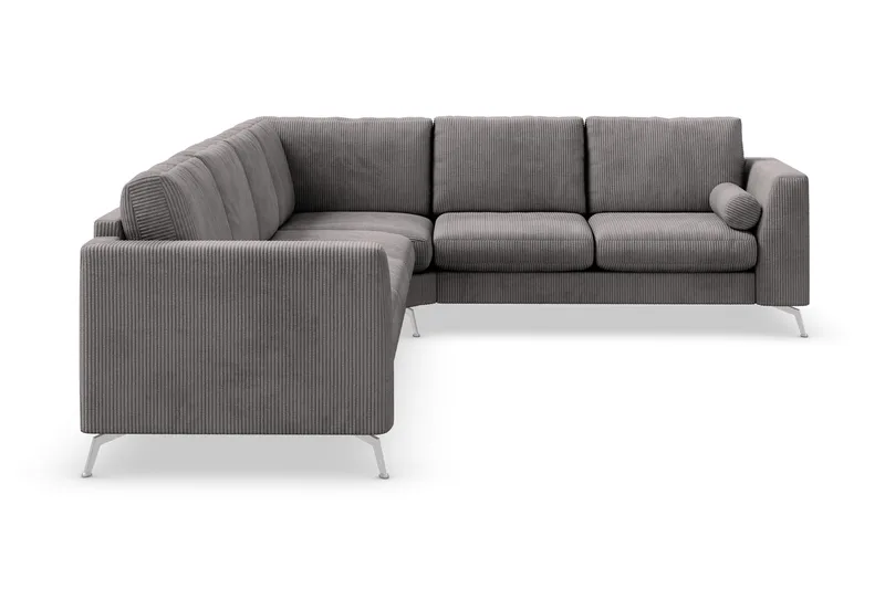 Ocean Lyx 5-seters Vendbar L-formet Hjørnesofa i Manchester - Mørk grå - Møbler - Sofaer - Hjørnesofa