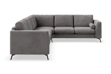 Ocean Lyx 5-seters Vendbar L-formet Hjørnesofa i Manchester - Mørk grå - Møbler - Sofaer - Hjørnesofa