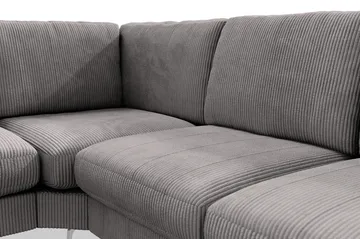 Ocean Lyx 5-seters Vendbar L-formet Hjørnesofa i Manchester - Mørk grå - Møbler - Sofaer - Hjørnesofa