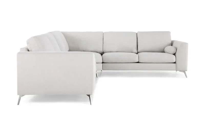 Ocean Lyx 5-seters Vendbar L-formet Hjørnesofa i Stoff - Lys grå - Møbler - Sofaer - Hjørnesofa