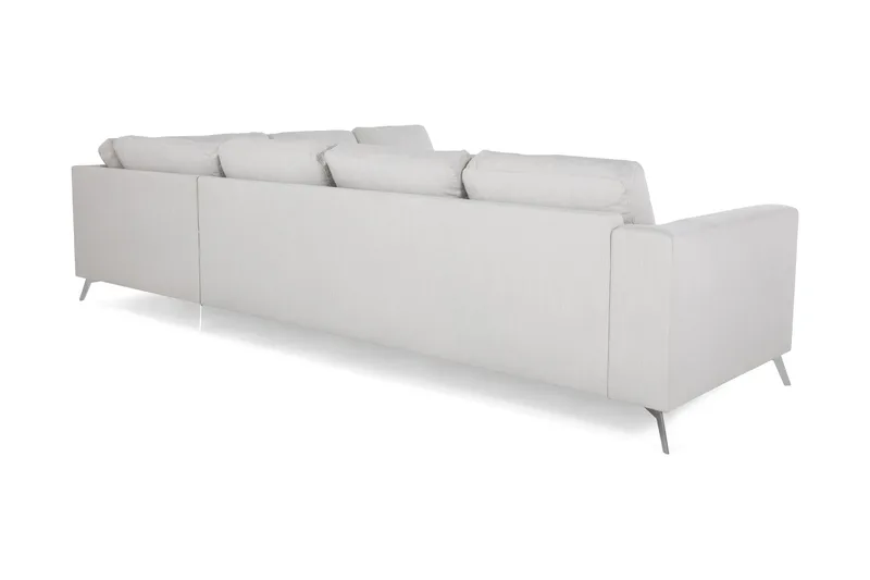 Ocean Lyx 5-seters Vendbar L-formet Hjørnesofa i Stoff - Lys grå - Møbler - Sofaer - Hjørnesofa