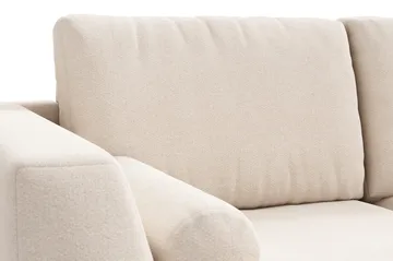 Ocean Lyx 6-seters høyrevendt U-formet sofa med divan og sjeselong + fotskammel i stoff - Beige - Møbler - Sofaer - U-sofa