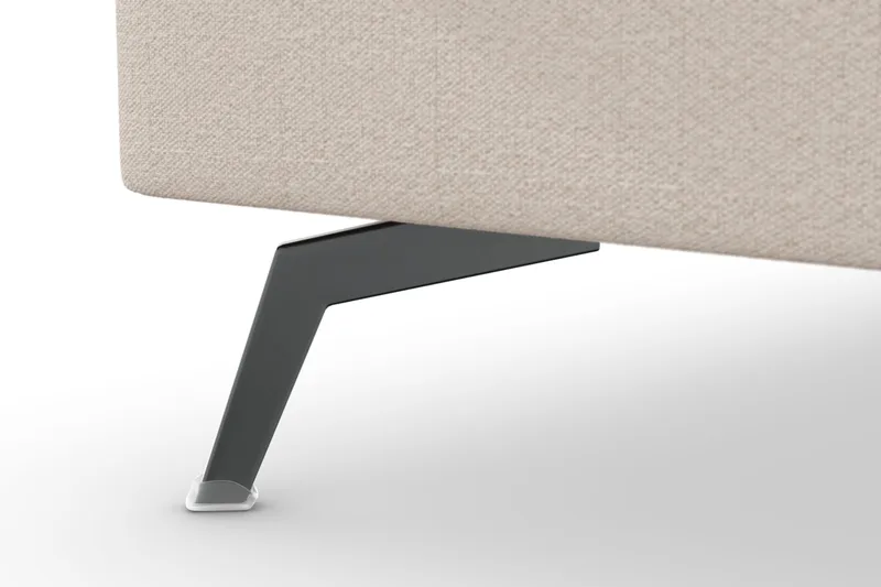 Ocean Lyx 6-seters venstrevendt U-formet sofa med divan og sjeselong + fotskammel i stoff - Beige - Møbler - Sofaer - U-sofa