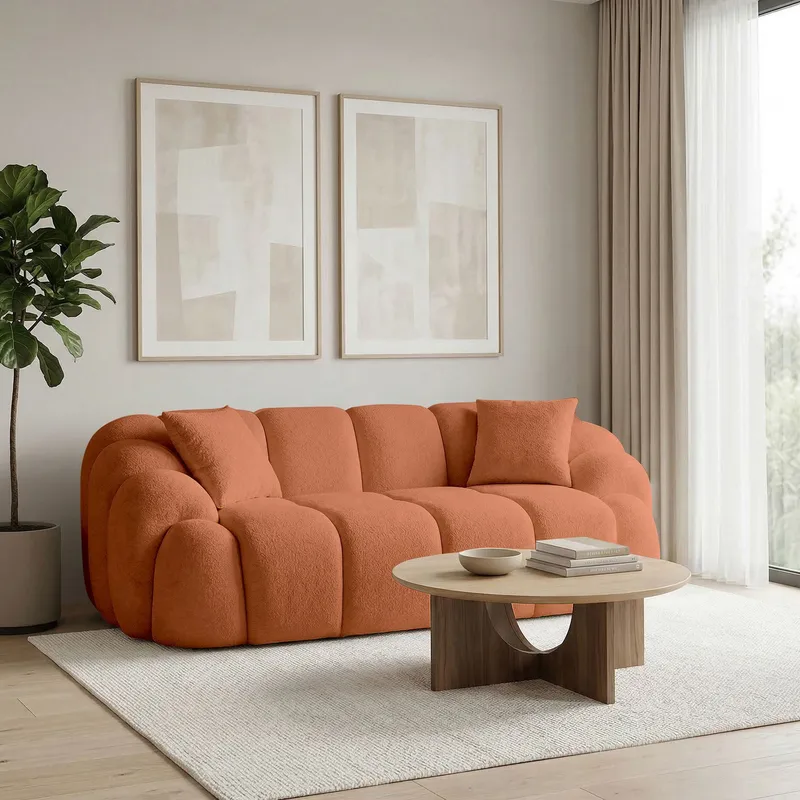 Octavio 2-seters sofa 199x70x80 cm - Flis rød - Møbler - Sofaer - 2 seter sofa