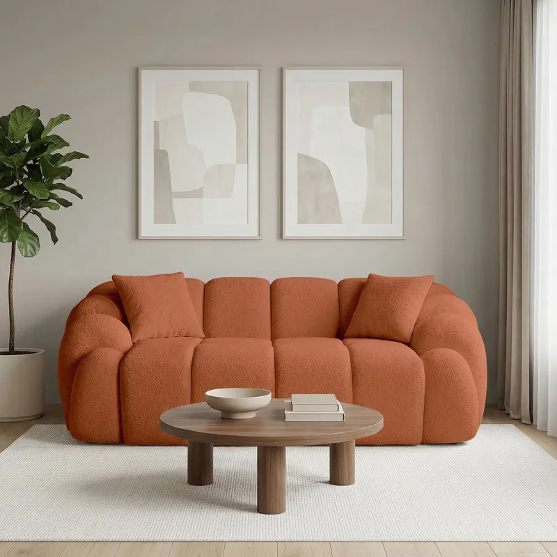 Octavio 2-seters sofa 199x70x80 cm - Flis rød - Møbler - Sofaer - 2 seter sofa