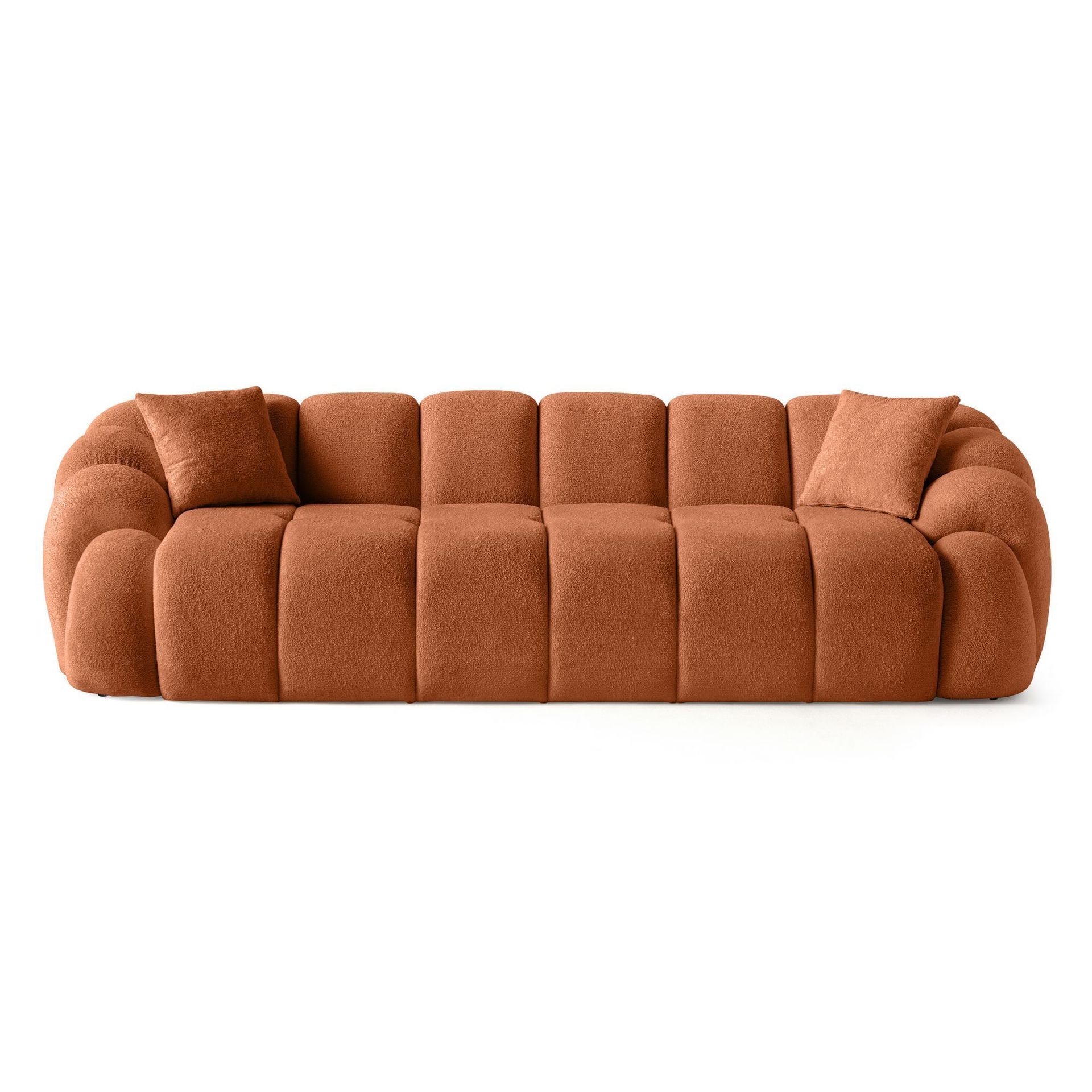 Octavio 4-seters sofa 268x70x80 cm - Flis rød
