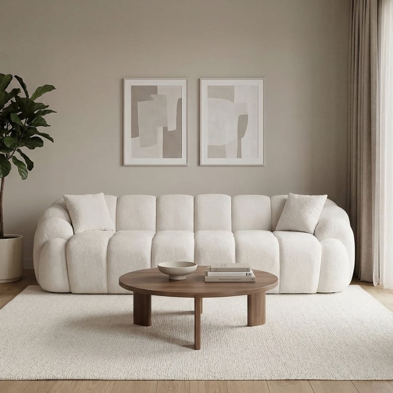Octavio 4-seters sofa 268x70x80 cm - Hvit - Møbler - Sofaer - 4 seter sofa