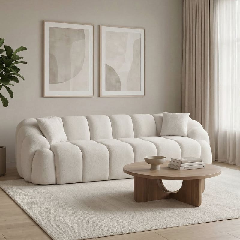 Octavio 4-seters sofa 268x70x80 cm - Hvit - Møbler - Sofaer - 4 seter sofa
