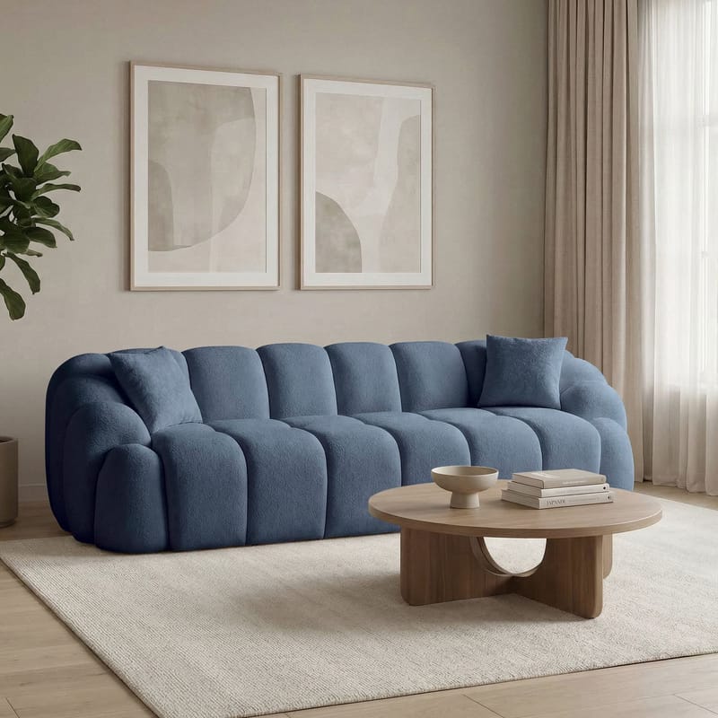 Octavio 4-seters sofa 268x70x80 cm - Marineblå - Møbler - Sofaer - 4 seter sofa