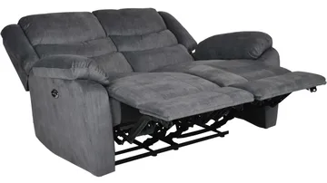 Olvani 2-seters reclinersofa i stoff, elektrisk - Grå - Møbler - Sofaer - Reclinersofaer - 2 seters kinosofa & reclinersofa