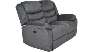 Olvani 2-seters reclinersofa i stoff, elektrisk - Grå - Møbler - Sofaer - Reclinersofaer - 2 seters kinosofa & reclinersofa