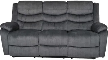 Olvani 3-seters reclinersofa i stoff, elektrisk - Grå - Møbler - Sofaer - Sofa 3 seter